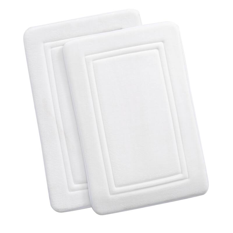 Simply Essential™ Antimicrobial Memory Foam Set of 2 Bath Rug