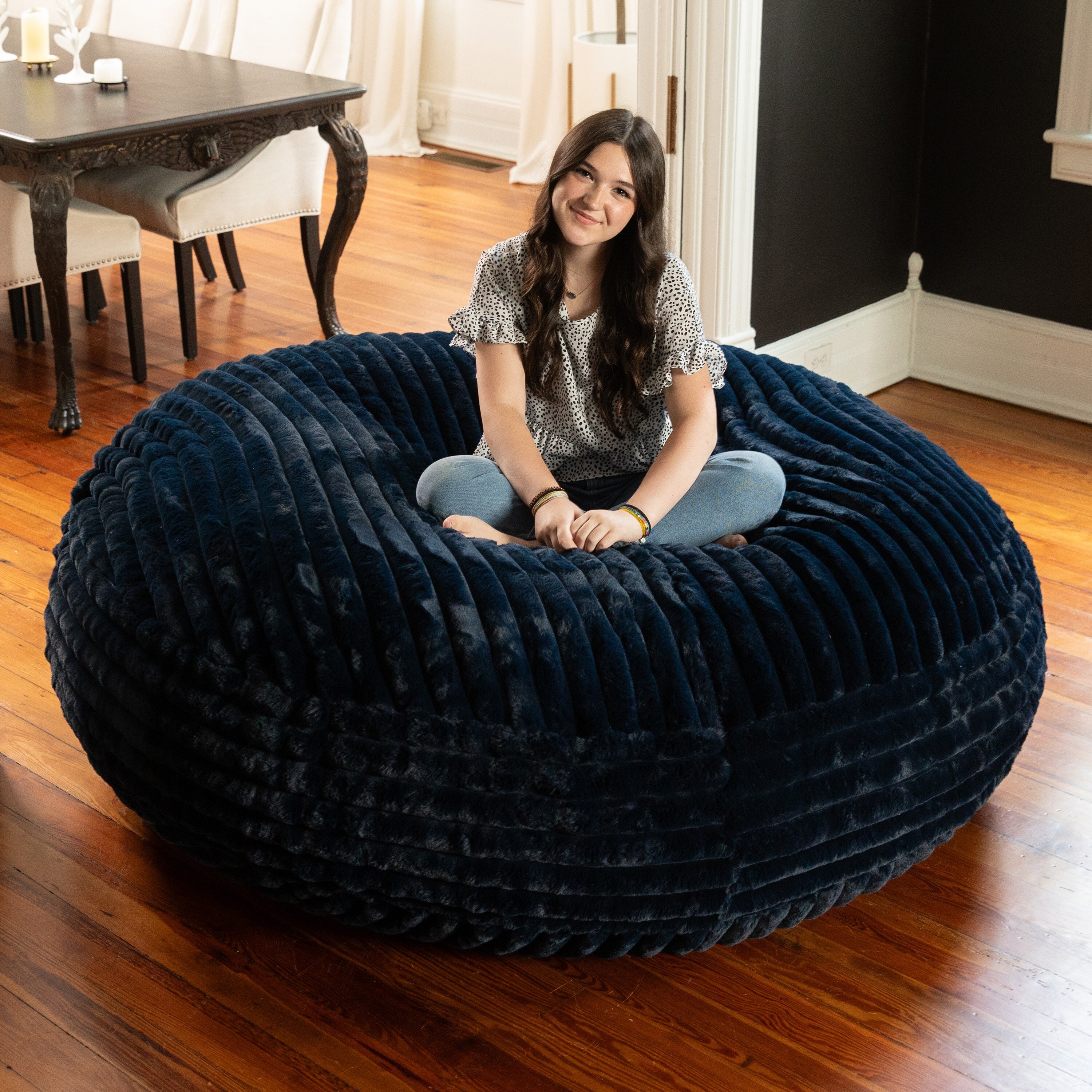 Jaxx 6 Foot Cocoon Large Bean Bag Chair for Adults Mondo Faux