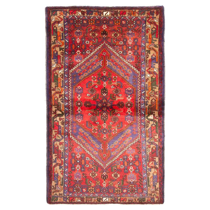 ECARPETGALLERY Hand-knotted Andelz Red Wool Rug - 4'3 x 7'1