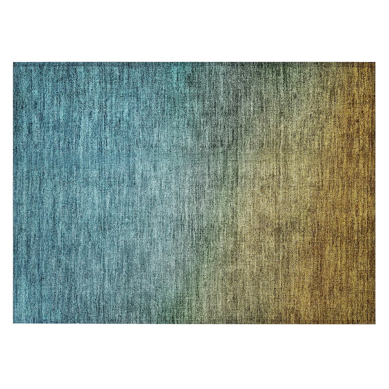 Machine Washable Indoor/ Outdoor Chantille Modern Ombre Rug