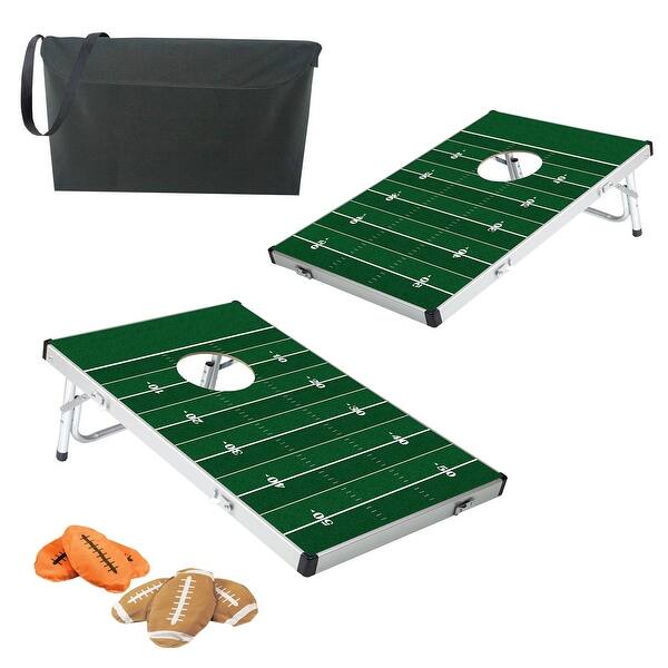 Shop Bean Bag Toss Game Outdoor Portable Cornhole Style Football