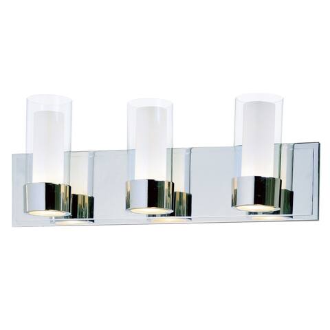 Silo 3-Light Bath Vanity With LED Bulbs - Polished chrome