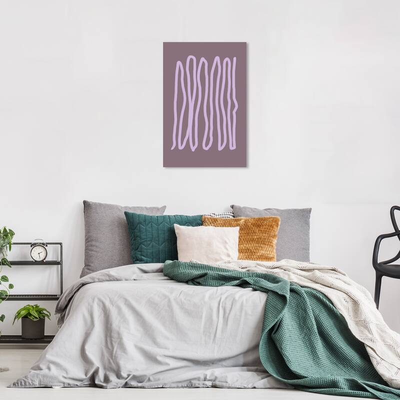 Wynwood Studio Canvas Abstract Rope Purple and Modern & Contemporary Wall Art Canvas Print - 24 x 16