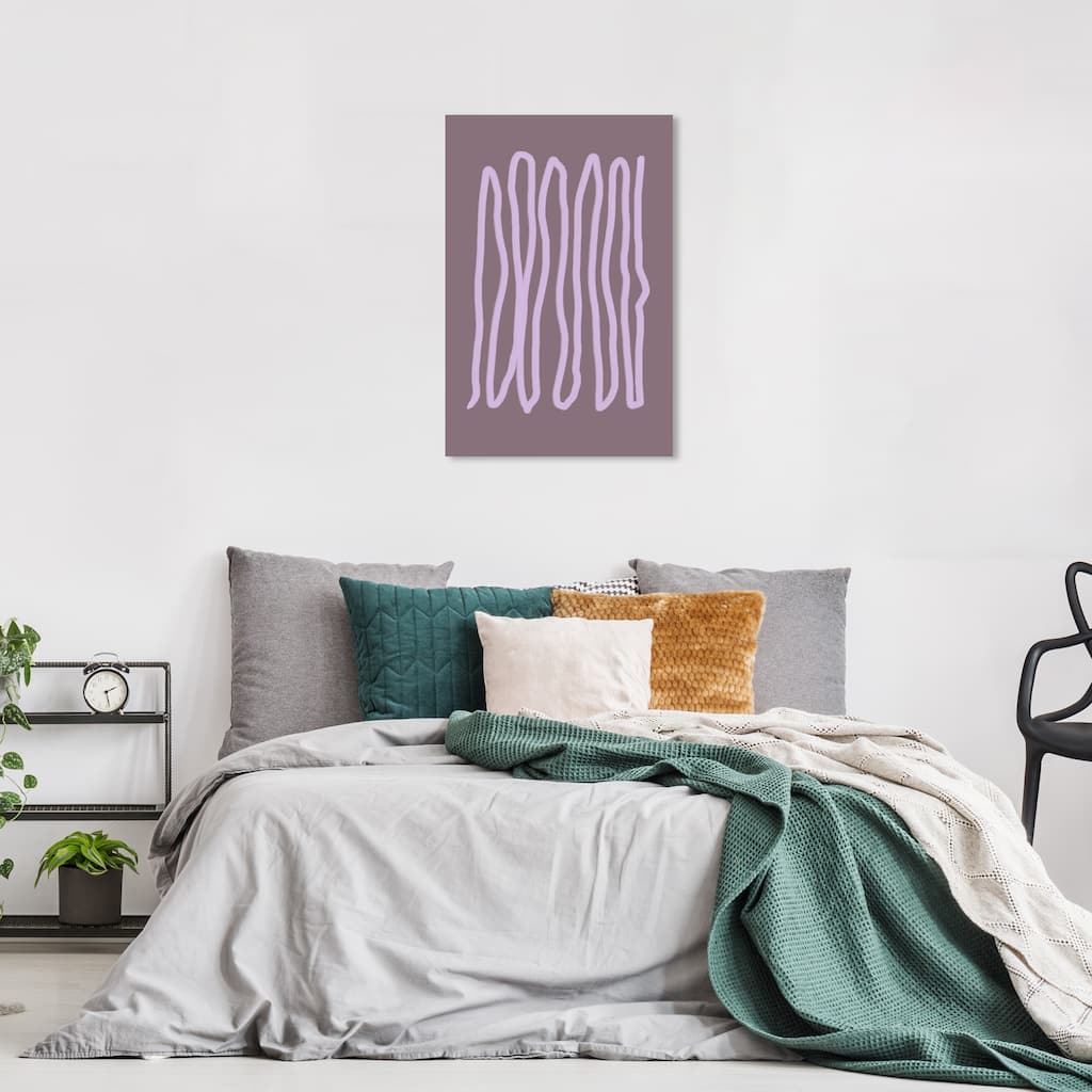 Wynwood Studio Canvas Abstract Rope Purple and Modern & Contemporary Wall Art Canvas Print