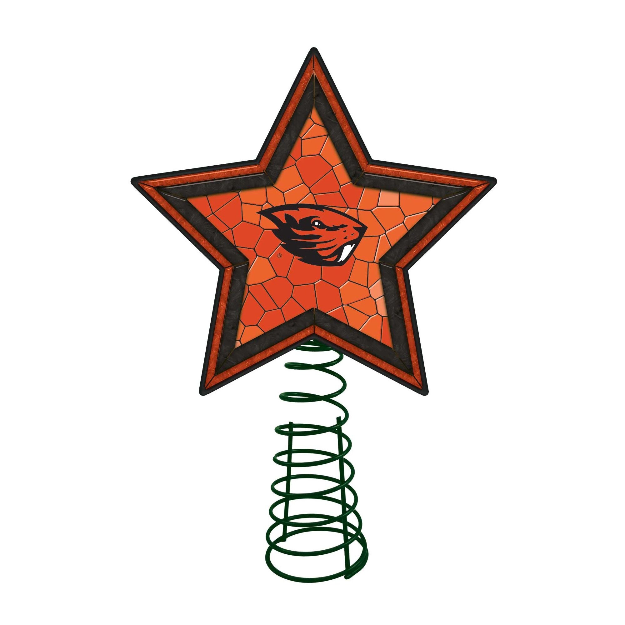 10 Lighted Orange And Black Star Ncaa Oregon State Beavers Christmas Tree Topper Overstock 29561889 1 x led tree topper light. overstock com