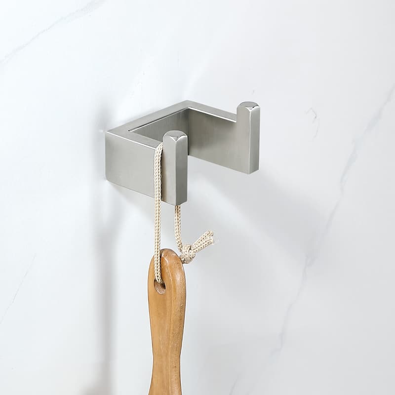 Wall Mounted Double Towel Hooks in Stainless Steel(set of 2)
