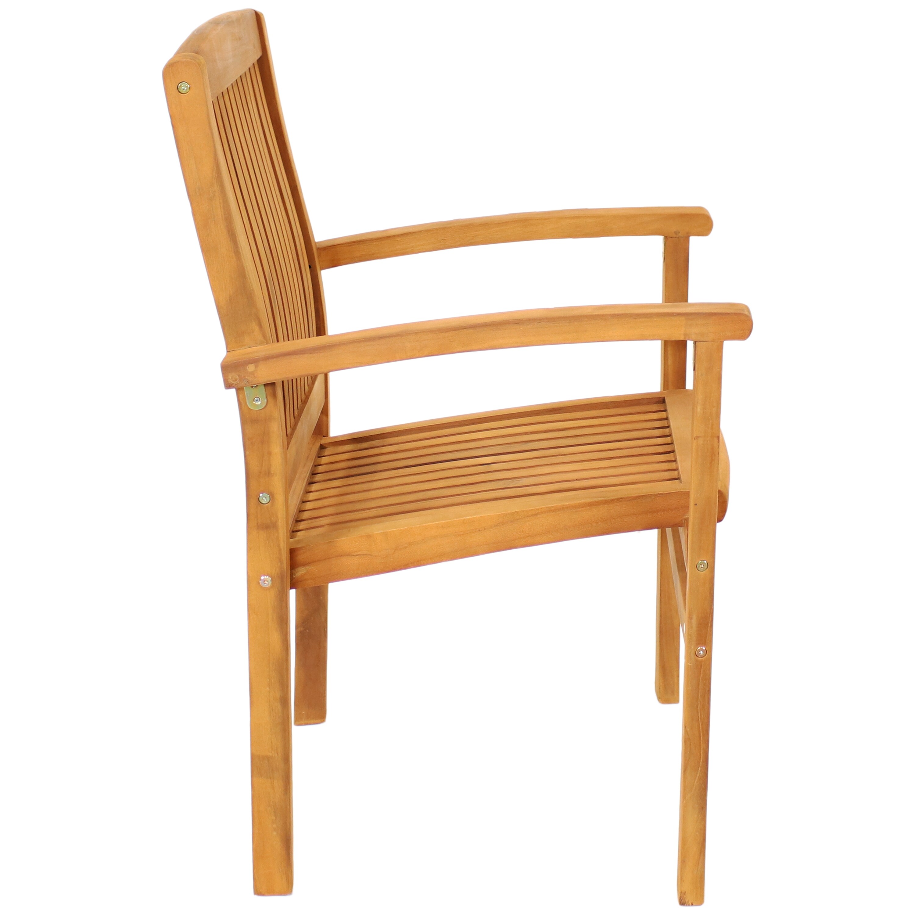 Teak stacking garden clearance chairs