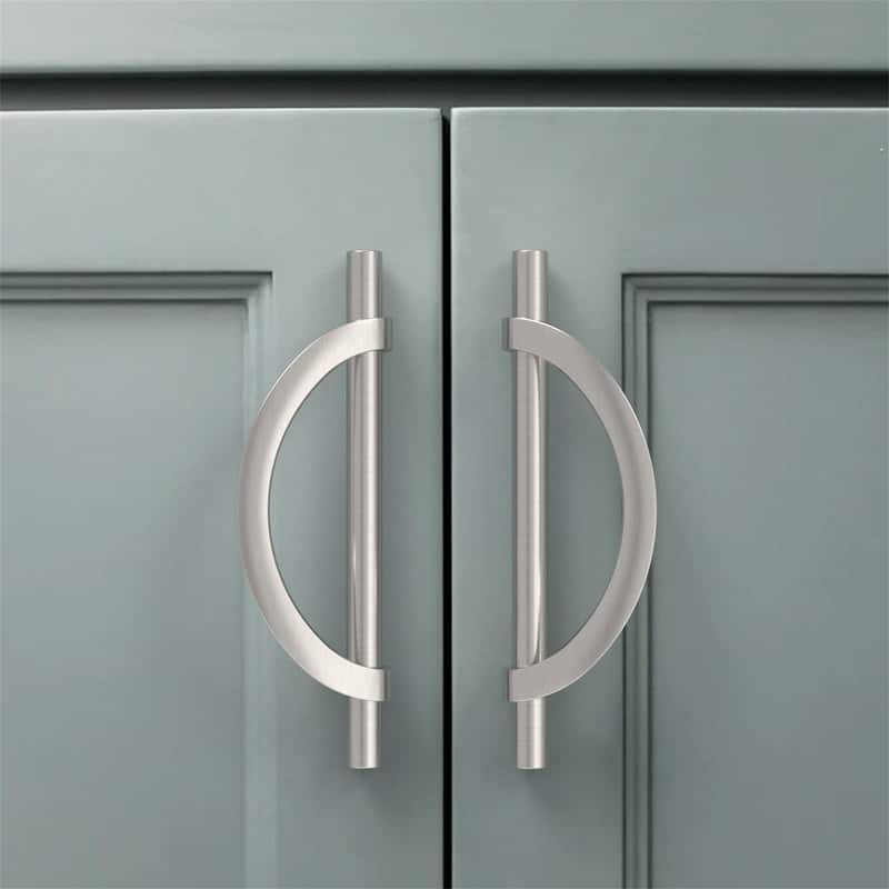 10 Pack Cabinet Pulls 5 Inch - 1"L x 1"W - Brushed Satin Nickel