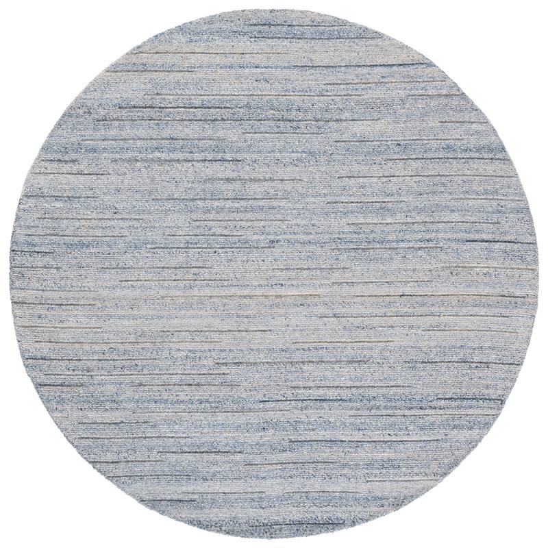 SAFAVIEH Handmade Natura Folkeline Transitional Wool Rug - Blue - 6' Round