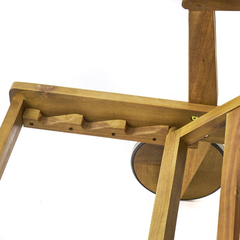 Perla Acacia Wood Chaise Lounge (Set of 2) by Christopher Knight Home