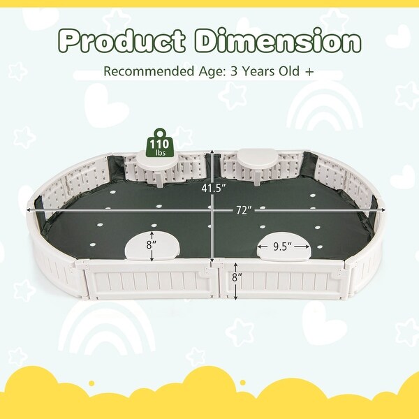 サンドボックス　6台 Costway 6F HDPE Sandbox with Built-in Corner Seats, Cover