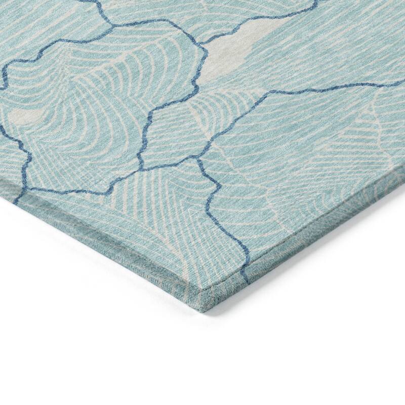 HomeRoots Abstract Transitional Rectangle Outdoor Rug