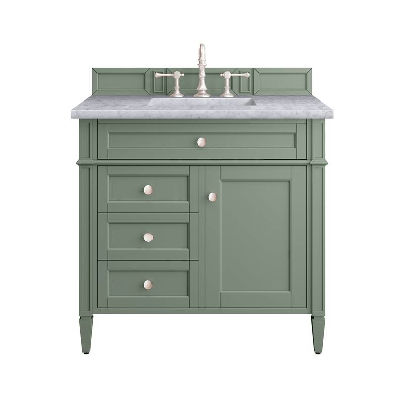 James Martin Vanities Brittany 36" Single Vanity, Smokey Celadon