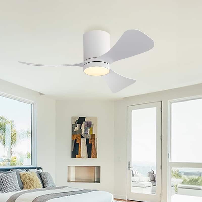 MLiAN 42 inch 3 ABS Blades Smart LED Ceiling Fan with Remote...