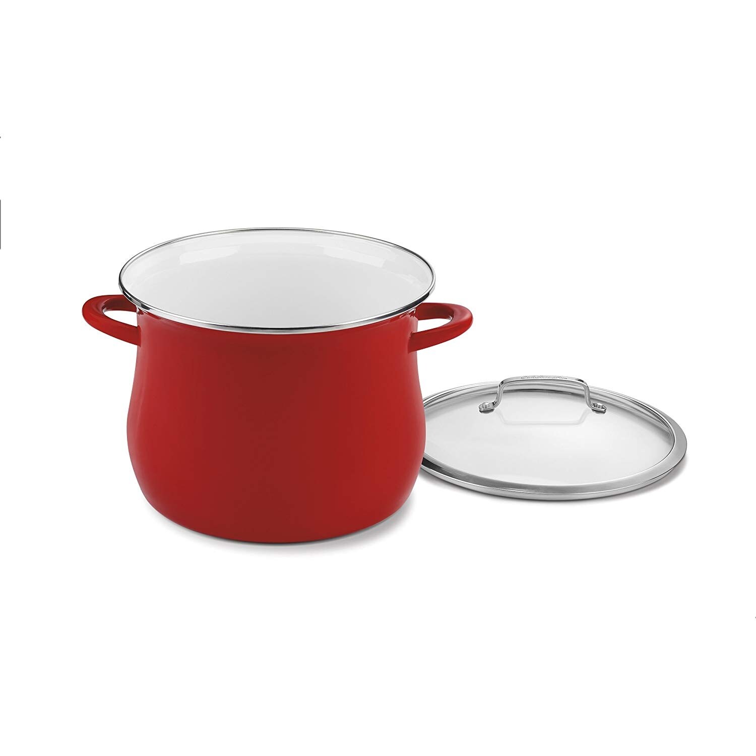 Cuisinart EOS126-28RSCP 3-pc. 12 Qt. Stockpot/Steaming Set W/Self-Draining  Clip - Red - Bed Bath & Beyond - 24104301