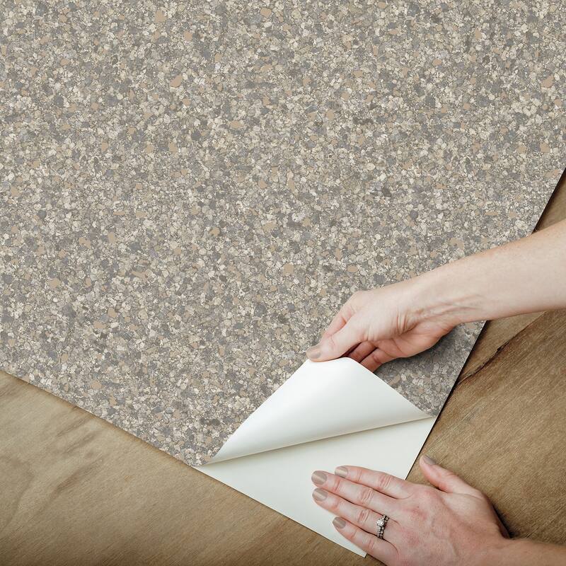 Monumental Grey Peel and Stick Wallpaper