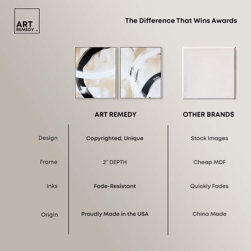 Neutral Interplay II Canvas Set of 2 by Art Remedy