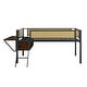 preview thumbnail 53 of 69, Metal Loft Bed with Desk, LED Lights & Storage