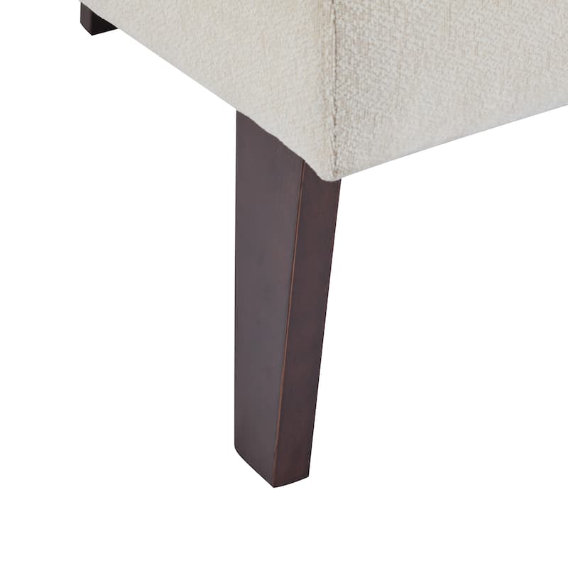 Polyester Mid-Century Accent Chair with Round Back, Wooden Legs and 300lb Weight Capacity