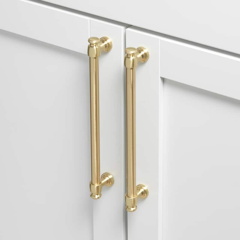 7-5/8 Inch Center to Center Classic Euro Bar Pull Cabinet Hardware Handle - 4361-192-CHPG