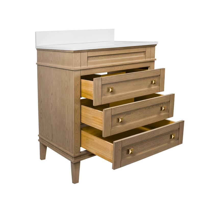 Eleanor 30-inch Vanity with Engineered White Top