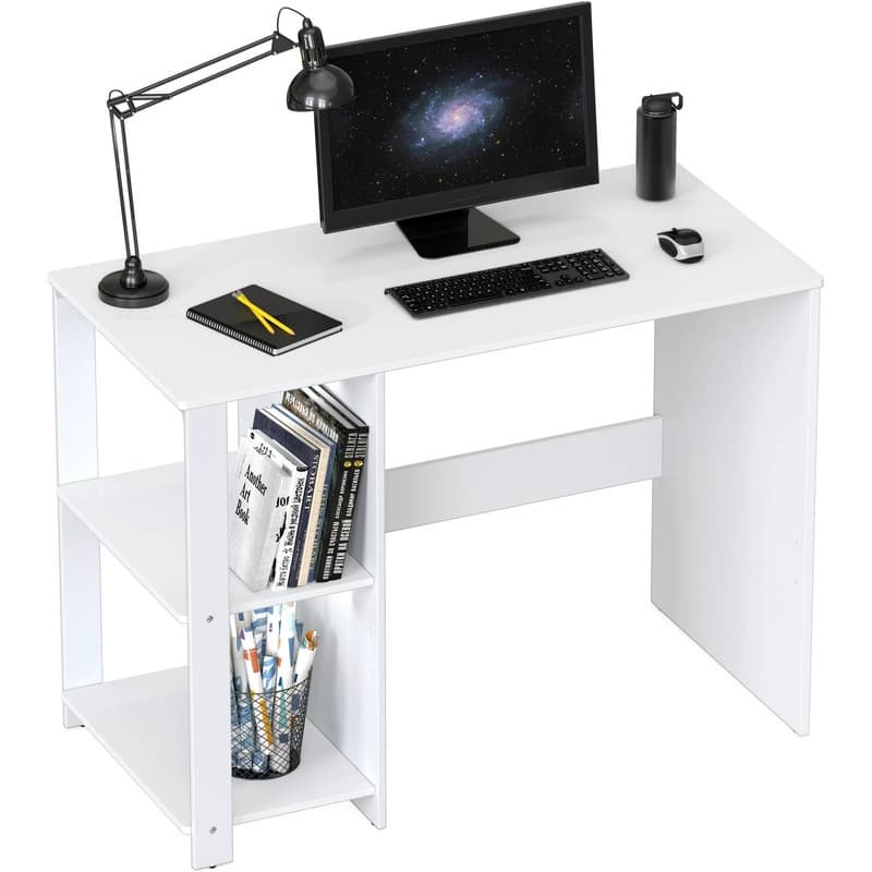 Home Office Computer Desk with Shelves