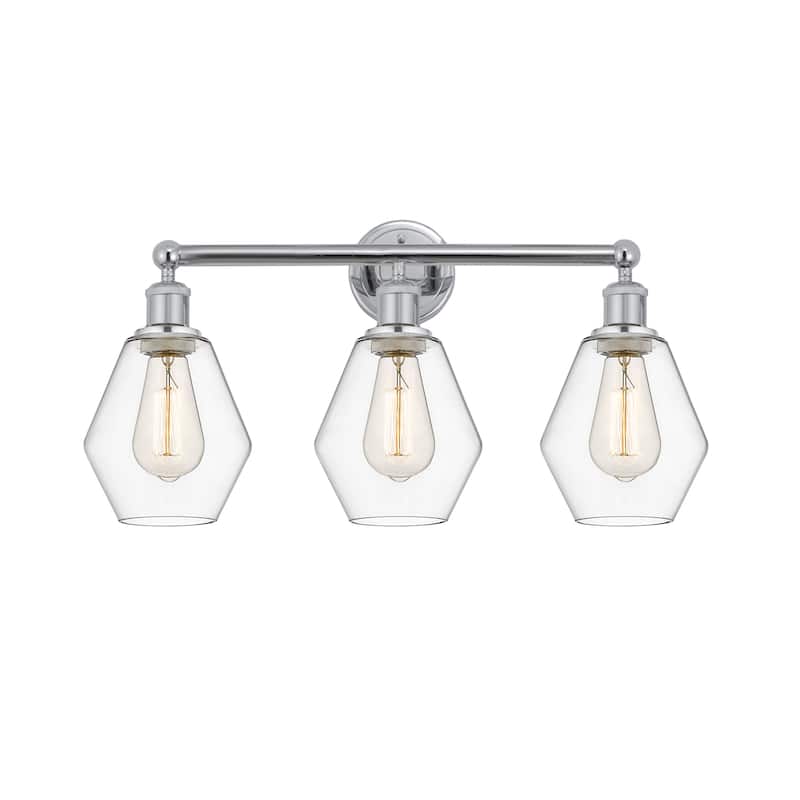 Innovations Lighting 616-3W-12-24 Cindyrella Vanity Cindyrella 3 Light - Polished Chrome / Clear