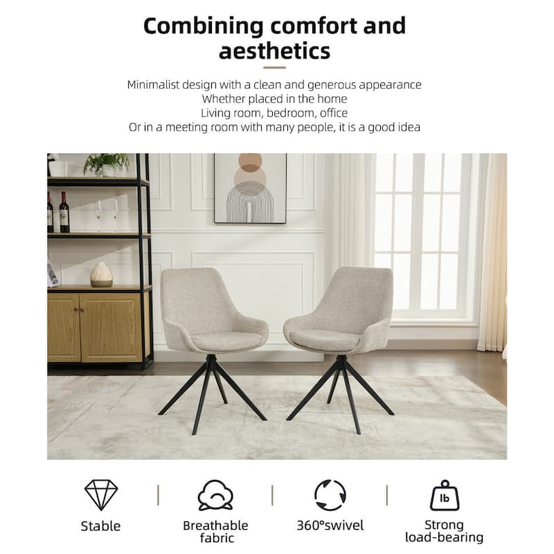Swivel Dining Chairs set of 2/4,Mid Century Modern Dining Room Chairs