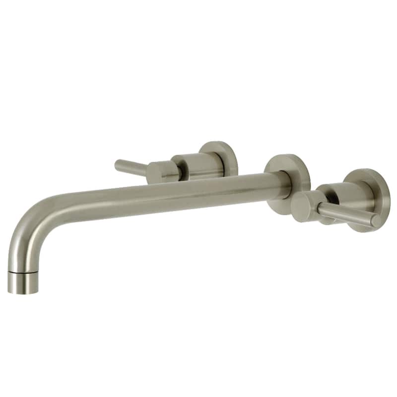 Kingston Brass Concord 3-Hole Wall Mount Roman Tub Faucet - Brushed Nickel
