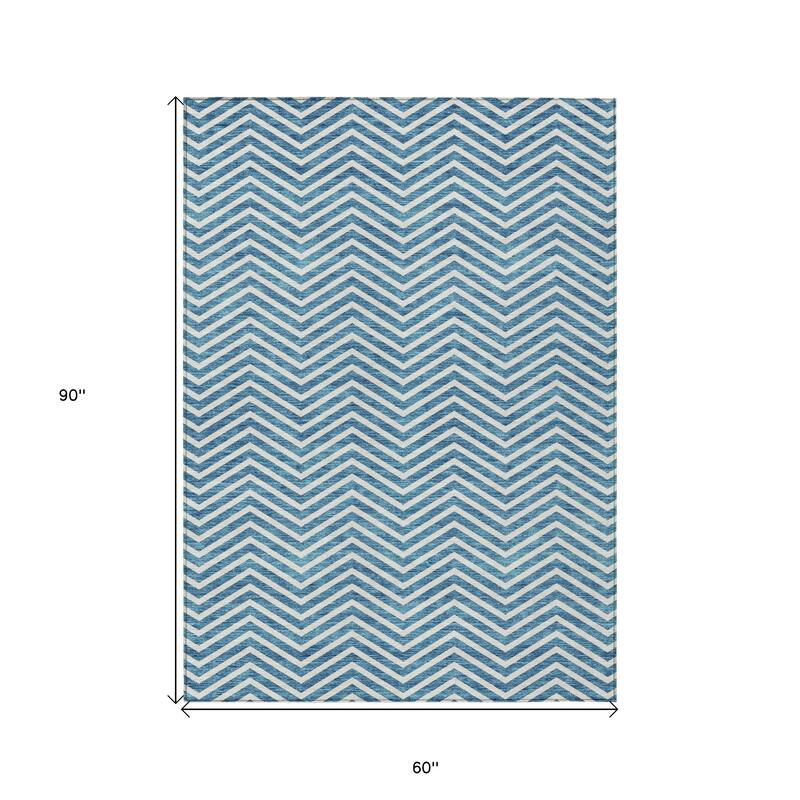 HomeRoots Chevron Transitional Rectangle Outdoor Rug
