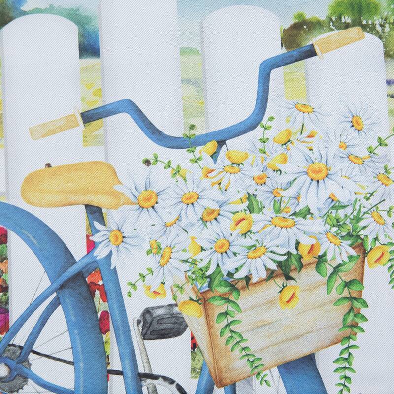 White Picket Fence Floral Outdoor Garden Flag 12.5" x 18"