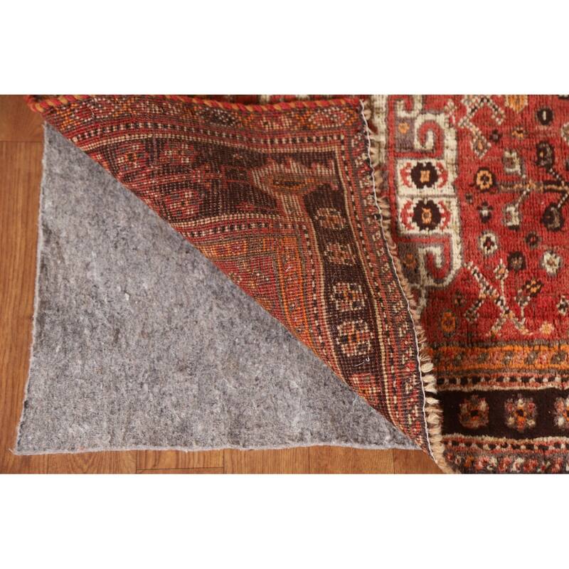 Vegetable Dye Shiraz Persian Antique Area Rug Handmade Wool Carpet - 5'1"x 8'0"