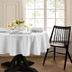preview thumbnail 11 of 33, Continental Solid Texture Water and Stain Resistant Tablecloth 60x84 Oval - White
