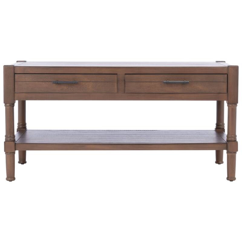 SAFAVIEH Alene 2-Drawer Bottom Shelf Coffee Table - 37.8" W x 19" L x 19" H - 38Wx19Dx19H