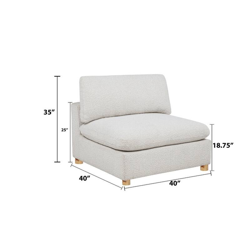 Best Quality Furniture 4-Piece Sectional Boucle Fabric