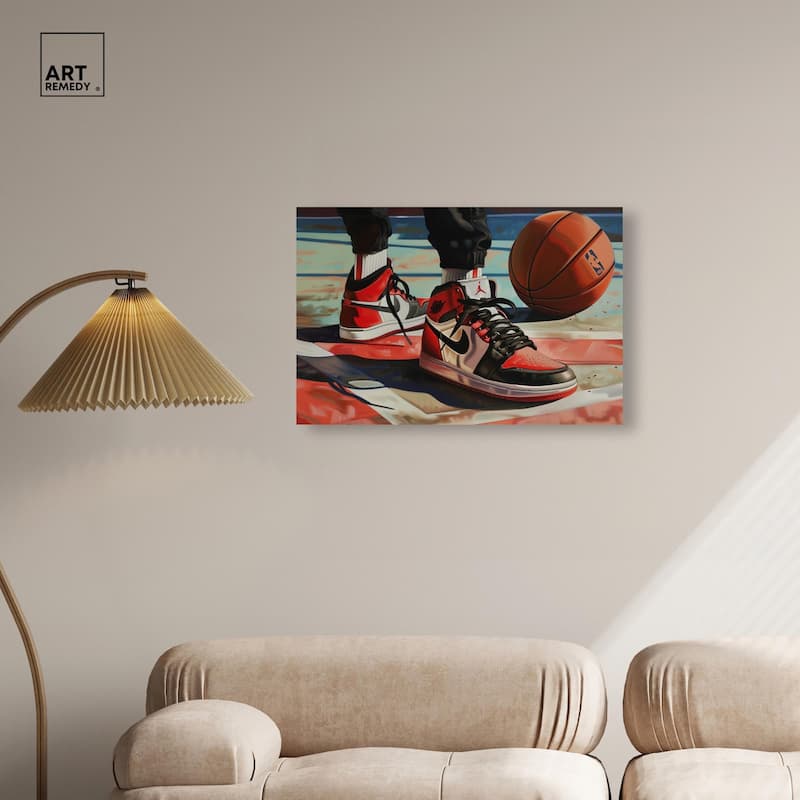 Down at the Court Canvas by Art Remedy, Gallery Wrapped