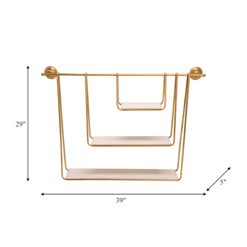 Sagebrook Home Metal 3-tier Hanging Wall Shelf