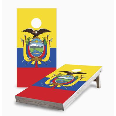 Ecuadorian Flag Cornhole Game (Choose Wraps or Boards)