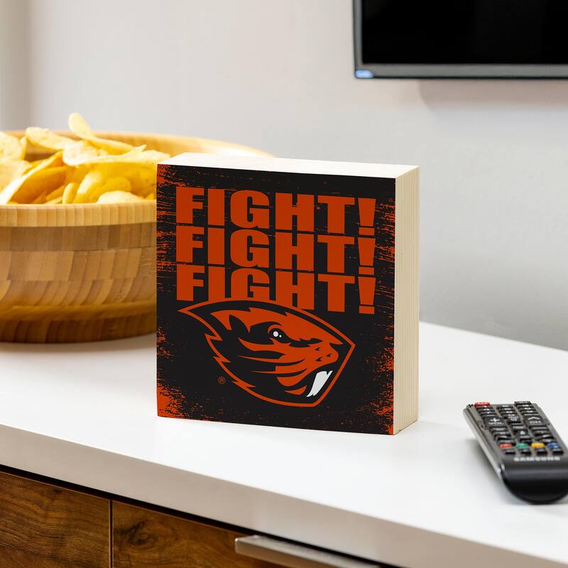 Oregon State University Wooden Tabletop Mantel Shelf Sign - 6" x 6"