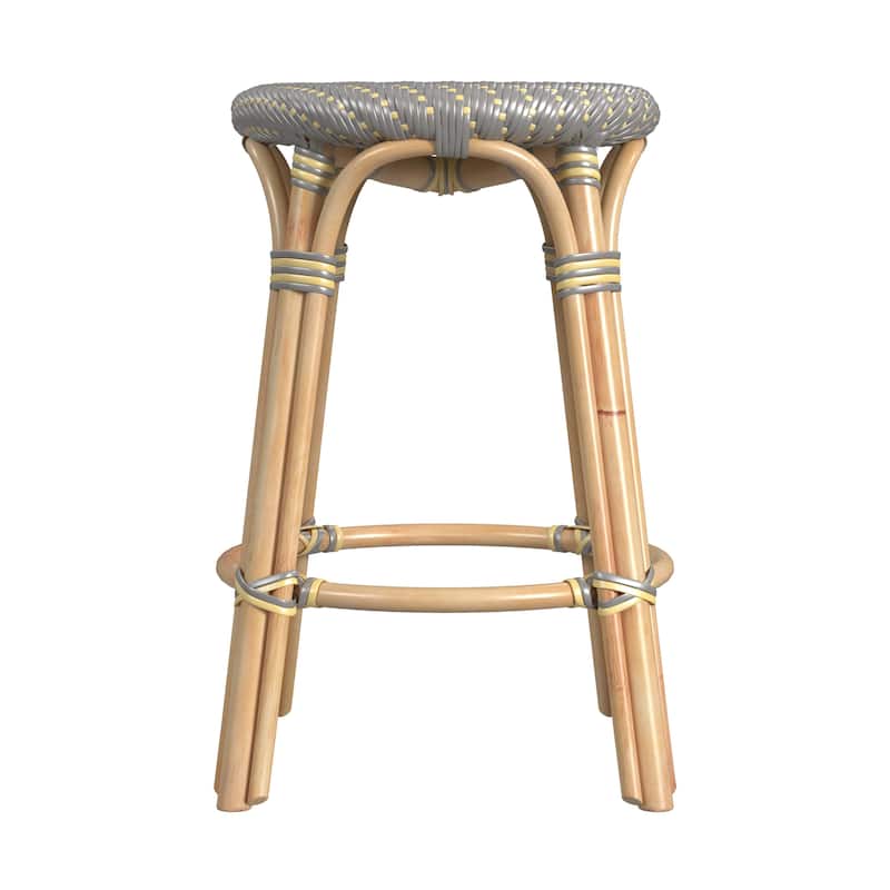 Tobias 24" Rattan Round Counter Stool
