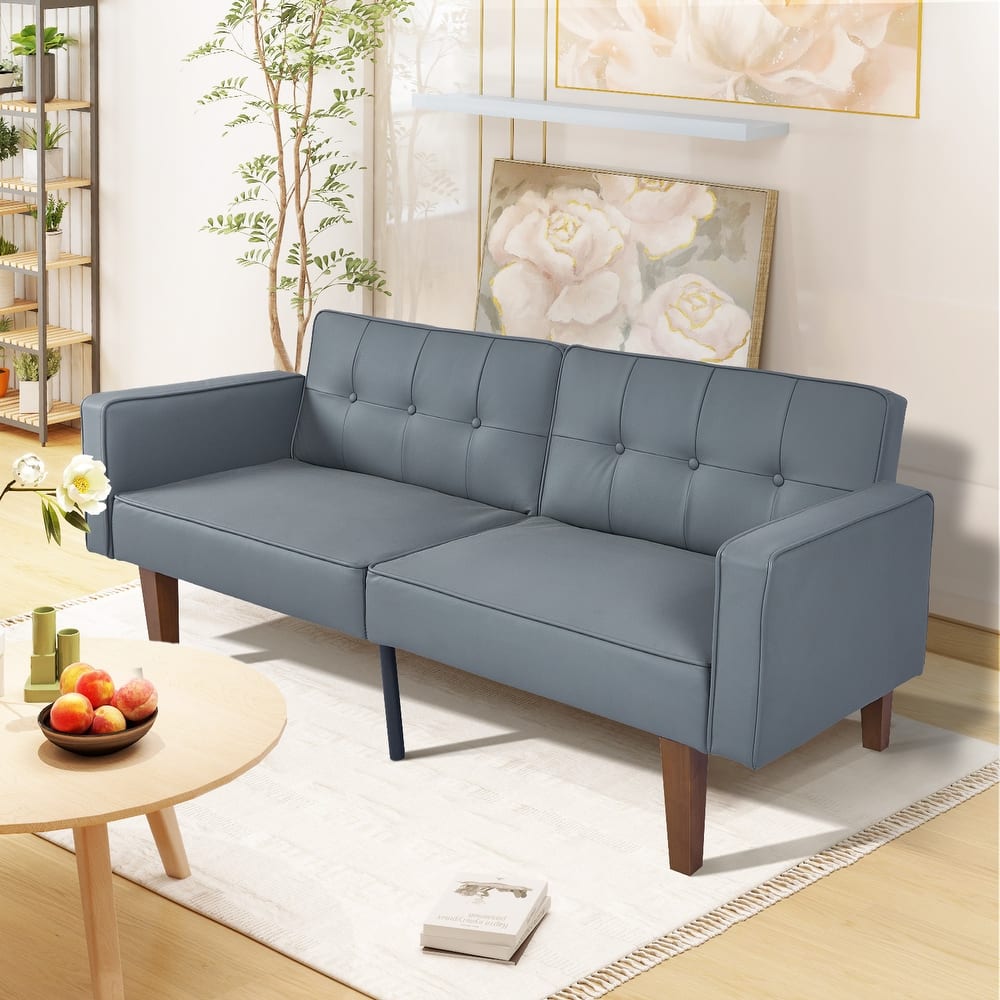 Futon Sofa Bed, Convertible Fabric Futon Couch Bed, Loveseat Sleeper Sofa, Daybed for Living Room, Apartment, Office