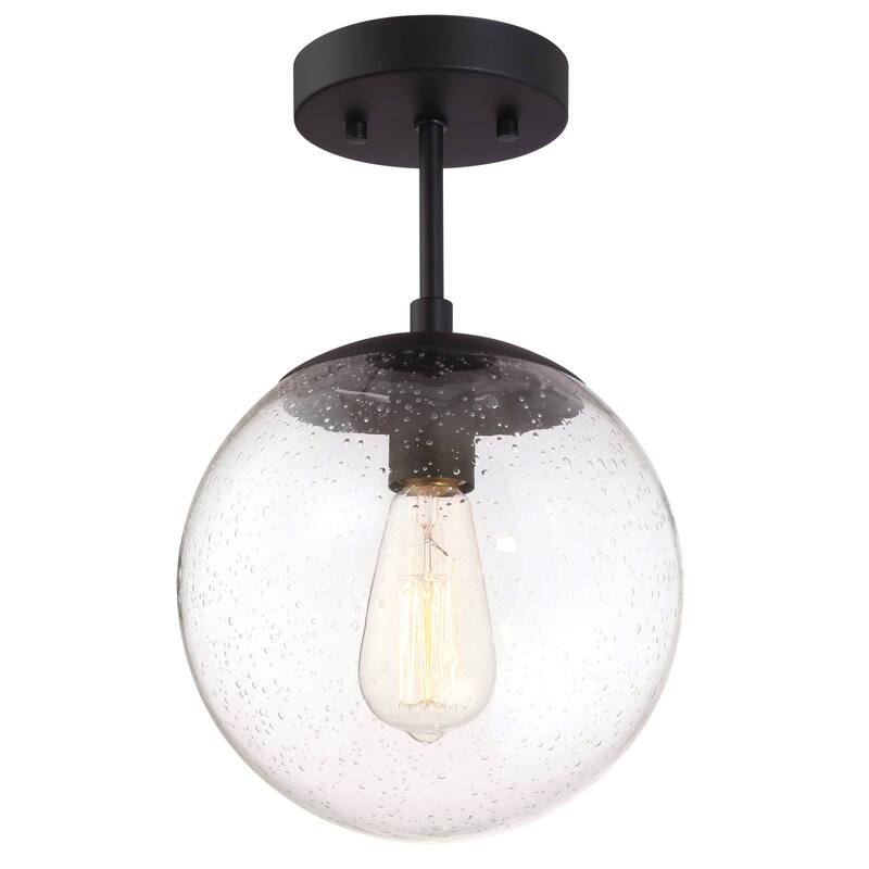 Design House 588517 Gracelyn Modern Indoor Dimmable Semi-Flush Ceiling Light - Matte Black