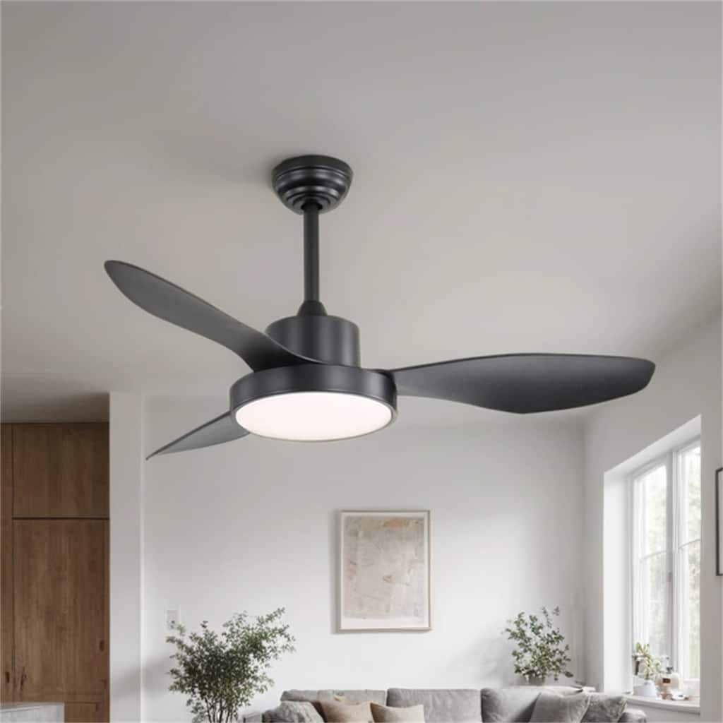 47" 6 Speeds LED Ceiling Fan w/ Remote Control and Reversible DC Motor