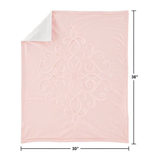 Pink Boho Bohemian Girl Baby Receiving Security Swaddle Blanket - Solid Blush Shabby Chic Princess Luxurious Luxury Elegant