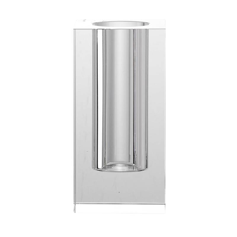 8" Clear Square Glass Table Vase - 3.90