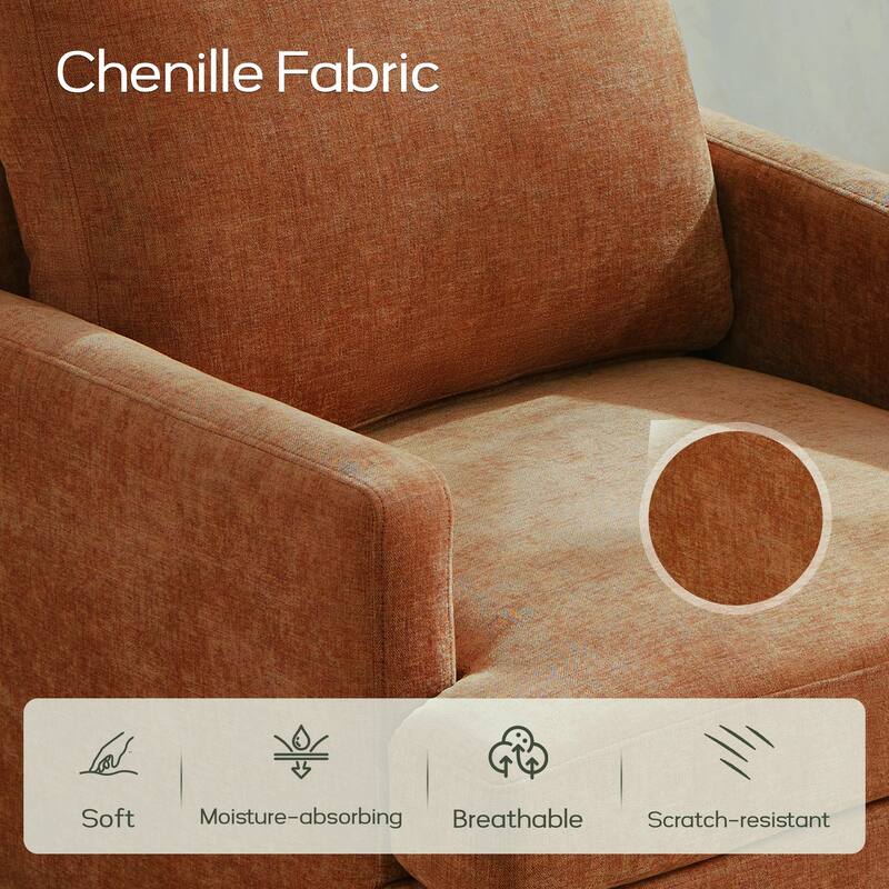 set of 1 Accent Chair for Bedroom Living Room with Wood Legs