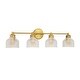 preview thumbnail 8 of 10, Meridian M80036 4 Light 32" Wide Bathroom Vanity Light with Halophane