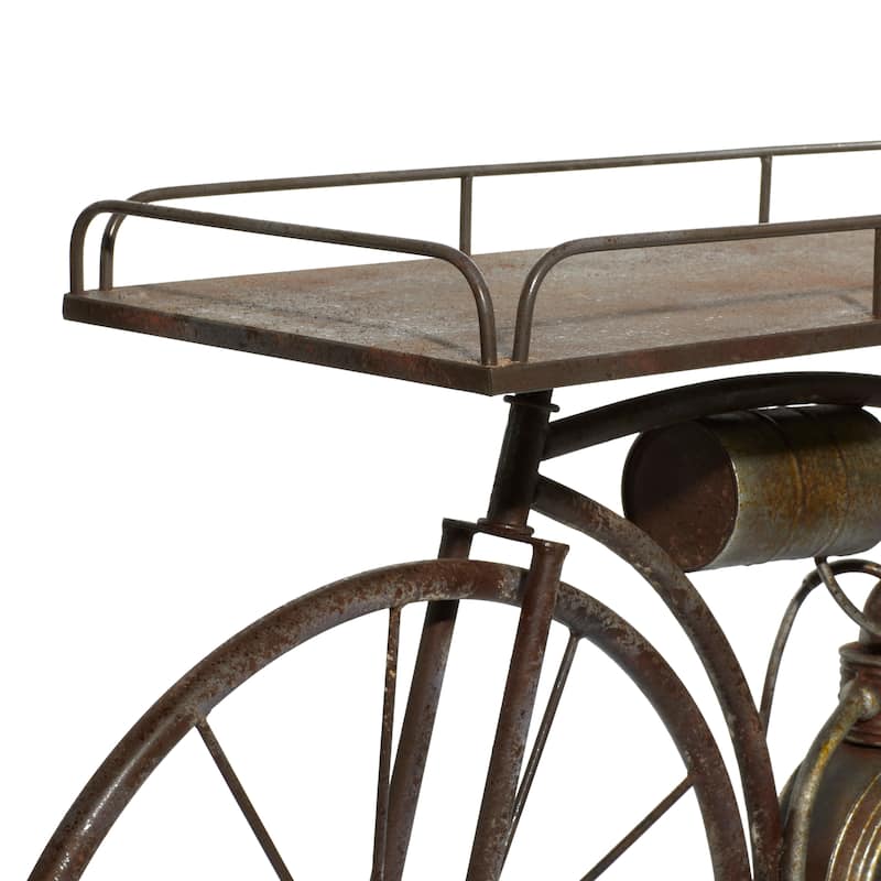 Bronze Metal Indoor Outdoor Weathered Vintage Bike Indoor Outdoor Plantstand