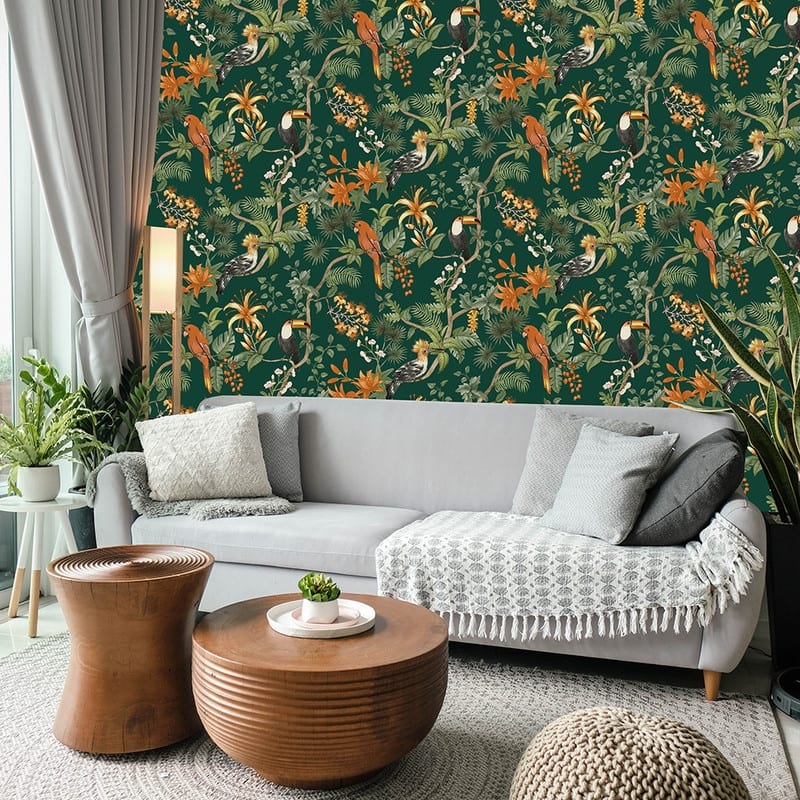 Tempaper Birds of Paradise Peel and Stick Wallpaper - 28 sq. ft.