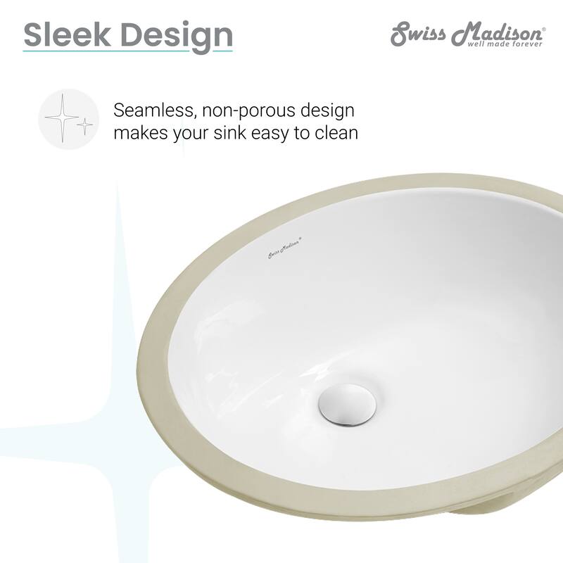 Monaco 18" Oval Under-Mount Bathroom Sink